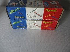 LOT OF TWO JO-HAN ASSEMBLED SCALE MODEL CAR EMPTY BOXES