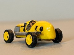 Vintage Custom Built Wood Midget Racer Model Indy 500 Marx Slush Race Stock Car