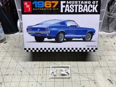 AMT 1/25 1967 Ford Mustang GT Fastback Body parts ONLY, Model NOT included!!!