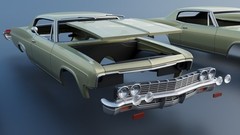 ABS-LIKE RESIN 3D PRINTED 1/25 1966 CHEVY CAPRICE 2-DOOR FULL KIT CHEVROLET