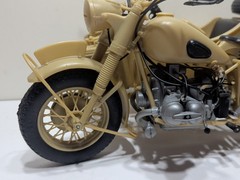 ✨VINTAGE✨ BMW R75 Army Motorcycle with Sidecar 1:16 Scale Model RARE