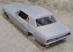 3D Printed 1/25 1968 Ford Mustang Coupe Hardtop Notchback Body Only