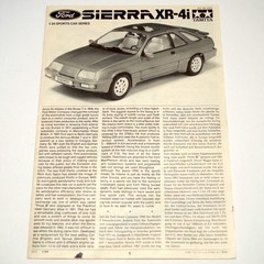 Vintage 80s Tamiya Ford Sierra XR-4i Model Kit Partially Assembled As-Is
