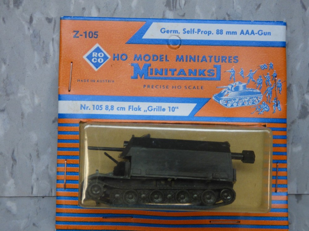 Roco Minitanks (NEW) 1/87 WWII German Grille 10 88mm AAA SP Gun Tank Lot #6504K