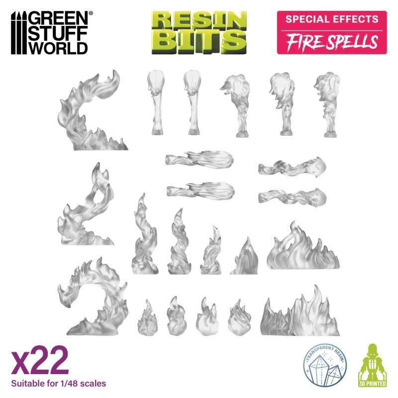 Fire Spells 1:48-1:35 – Resin, miniature, magical spell