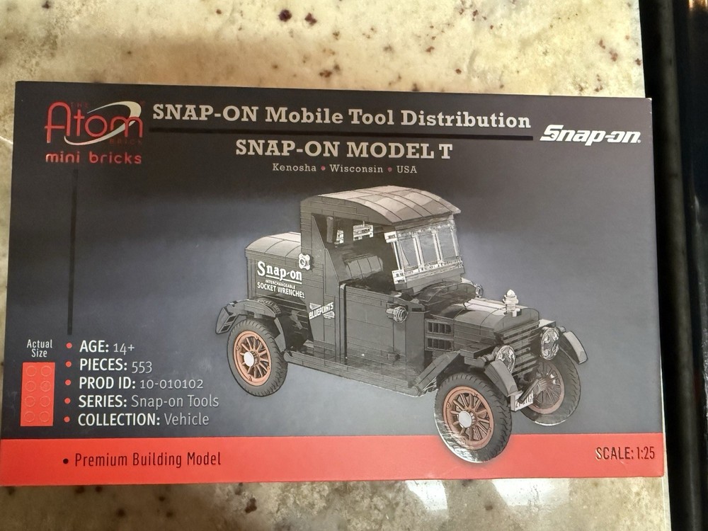 The Atom Brick Snap-on Tools Model T Ford 1:25 Kit 553pc Black Licensed