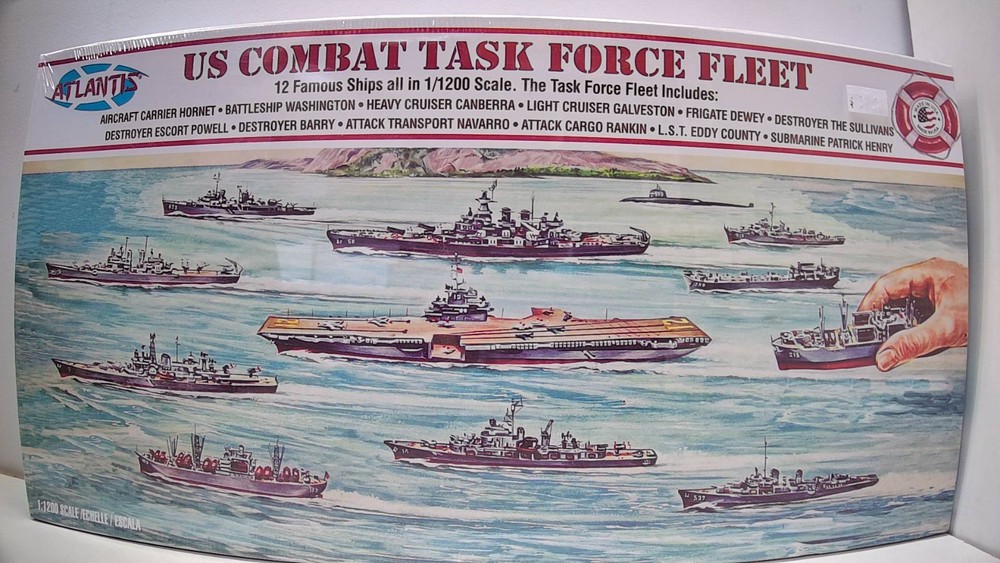 ATLANTIS MODELS #6300 – 1/1200 – US COMBAT TASK FORCE FLEET – 12 COMPLETE MODELS