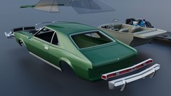 ABS Like Resin 3D Printed 1968 AMC Javelin Model in 1/25