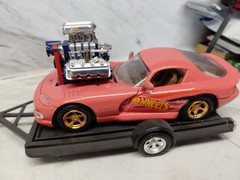 Model Junkyard/parts Plastic ,Nice Custom Car Lot Of 3 Race Car/ Truck/Trailer