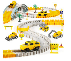 City Truck Create A Road 260 PCS Construction Race Tracks Toys STEM Engineering
