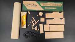 VINTAGE WOOD KIT TING-TRUCKS SEMI TRAILER VAN LIGHTWEIGHT M4