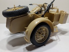✨VINTAGE✨ BMW R75 Army Motorcycle with Sidecar 1:16 Scale Model RARE