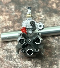 Resin Supercharged V-12 Flathead engine for scale model cars, 1/24 1/25 scale.