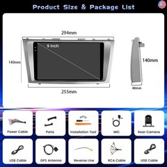 4GB+128GB Car Radio for Toy?ta Ca?ry 2006-2011,9” Incell Touchscreen Car