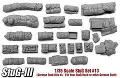 1/35 German WWII “Tank Bits 4” Stug Set #13 (26 Pieces) – Value Gear Resin