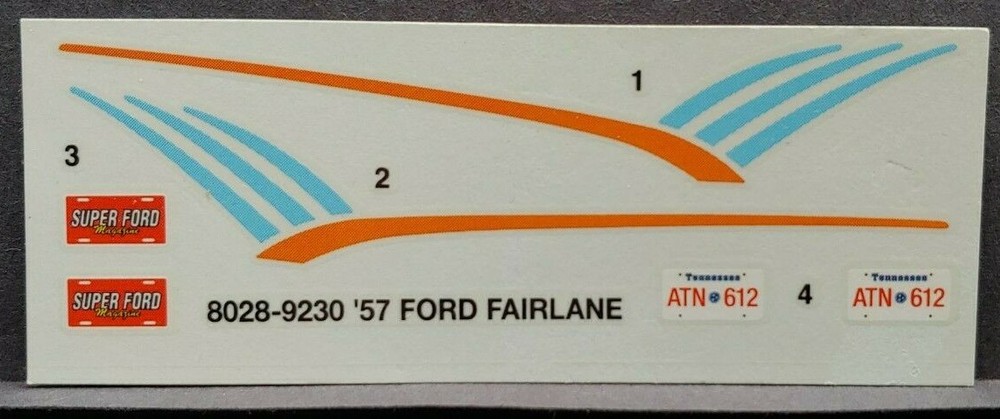 AMT/ERTL | No. 8028 | 1:25 1957 Ford Fairlane Decals
