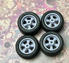 1/24 Scale: 17-inch “Hurst” wheels W/ Wide Rear Tires; Resin 1/25