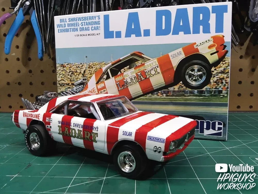 MPC974 Model Kit L.A Dart Wild Wheel-Standing Drag Car 1/25 Scale New Sealed Box