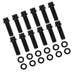 38400 Intake Manifold Bolt Kit Compatible with Chevy Small Block for Black