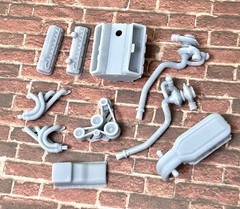 Resin “Turbo Chevrolet” Big Block Engine for scale model cars, 1/24 1/25