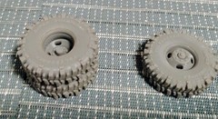 Resin 1/24 Scale: 15-inch “4-hole Truck” Dually Wheels W/ TSL SUPER SWAMPERS