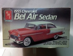 Junkyard Parts – 1/25th Scale AMT ’55 Chevrolet Bel Air Sedan- Just Empty Box