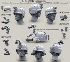 Live Resin 1/35 LRE-35042 US Army PASGT Helmet (Set 3)