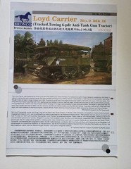 Bronco 1:35 Loyd Carrier No.2 MK.II Tracked (6pdr not included)Model Kit CB35188