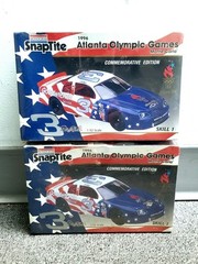 2x Monogram SnapTite 1996 Atlanta Olympic Dale Earnhardt Model Car NEW/SEALED