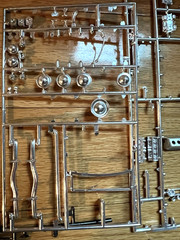 Vintage Model Car Chrome Parts Lot Sprues Trees Original Bags AMT MPC Monogram