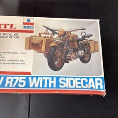1/9 Esci BMW R75 Motorcycle w/ Sidecar #7001 Complete w/ Decals & Sealed Bags