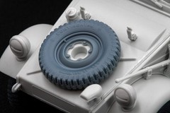 Kubelwagen type 82 Sagged wheel set (3d printed) for Meng 1/35 ScaleX WW 35003S