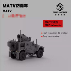 1/72/87 Army MATV Explosive Protective Vehicle Full Interior Model Kit 3DPrinted
