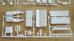 JO-HAN ’66 Cadillac Fire Rescue Ambulance 1/25 open box complete molded in white