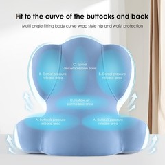 FLORICH Memory Foam Truck Seat Cushion,Car Seat Cushion and Lumbar Support Pillo