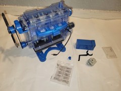 Smithsonian Motor-Works STEM Working 4 Cylinder Blue Engine PARTS ONLY