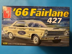 1966 FORD FAIRLANE 427 COUPE MODEL KIT AMT ROUND 2 1/25 SCALE NEW SEALED LOOK!!!