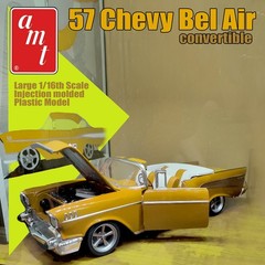 AMT 1159 1/16 ’57 CHEVY BEL AIR CONVERTIBLE RETRO DELUXE SCALE MODEL KIT