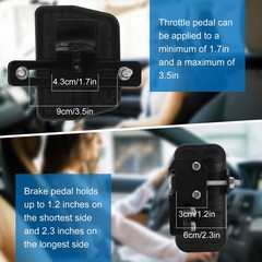 Short Driver Pedal Extenders Brake Accelerator Extensions Anti-Slip Durable Meta
