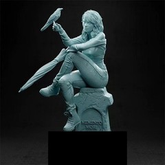 1/24 Scale Resin Figure Model Kit Beautiful Magic Figure Unassembled, Unpainted