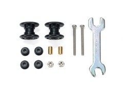 Tamiya MINI 4WD LOW FRICTION PLASTIC DOUBLE ROLLERS (BLACK/13-13mm) Set 15529