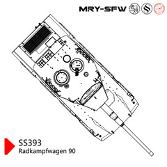 SSMODEL SS35393 1/35 Military Model Kit German RADKAMPFWAGEN 90 Light Tank