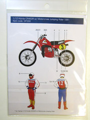 Decalpool 1/12 Honda CR450R Bike + Motocross Rider 1981 Decal Sheet DP290
