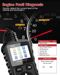 XIAUODO OBD2 Scanner Car Code Reader Support Voltage Test Plug and Play Fixd Car