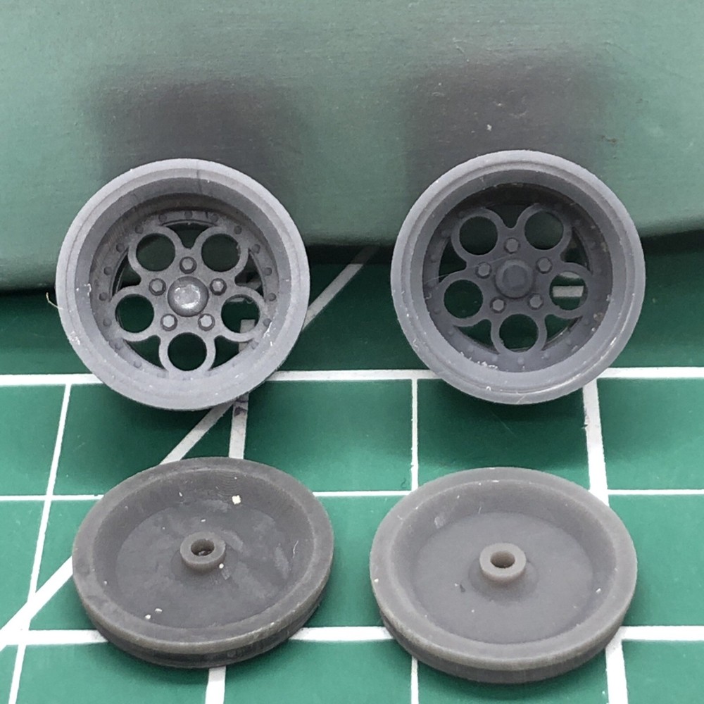 3D Printed WELD Drag Race MED Magnum REAR WHEELS & Backs 1/24 LBR Model Parts