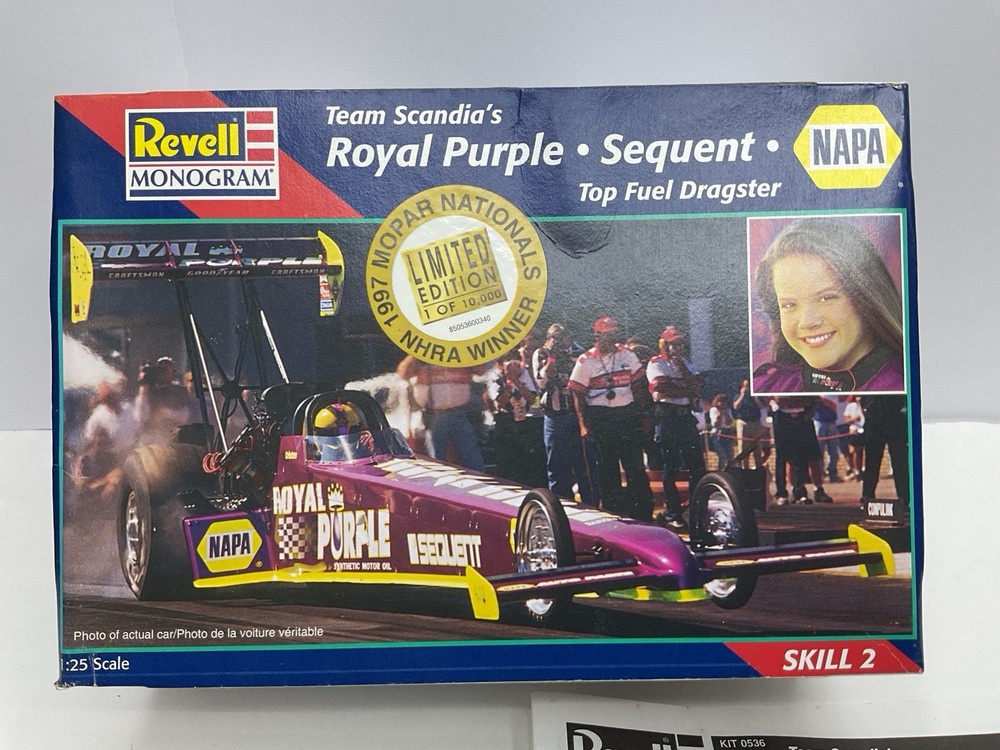 Revell Monogram Team Scandia Royal Purple Top Fuel Dragster 1:25 Model 0536 M23