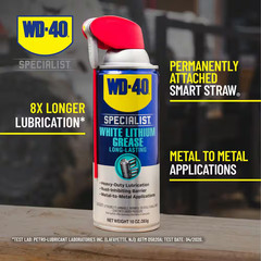10 Oz. White Lithium Grease, Long-Lasting Grease Spray