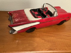 1957 Chevrolet Convertible Ceramic Model Red Craft Art