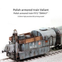 1/72 Polish Around Armored Train PP2 Brave “Smialy” Assembly Model Building Kit