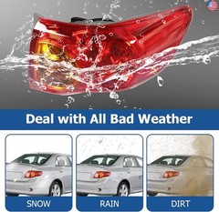 WFLNHB Right Passenger Side Outer Tail Light Assembly Replacement for Toyota